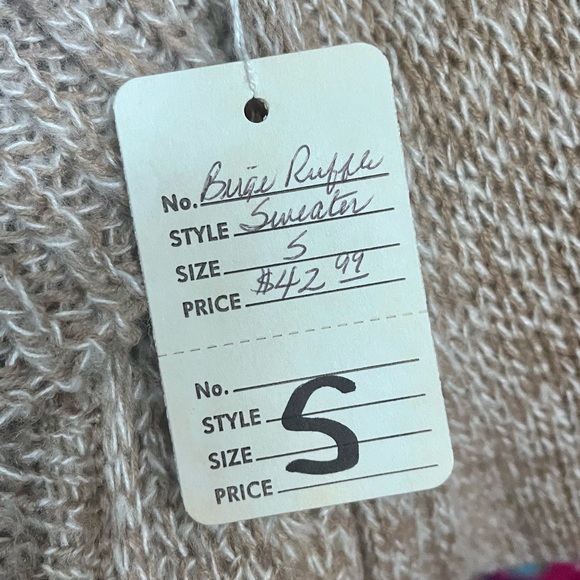 Carol Rose Beige Cardigan with Cascading Front ;Size Small NWT! - Picture 13 of 13